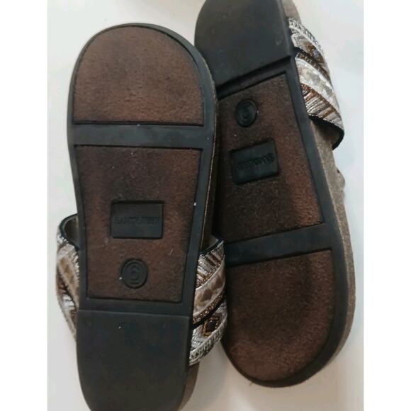 Sam& Libby Sandals Women's 6 .5 Holly Flip Flop Thong Multicolor Embroidery Boho - Picture 4 of 8